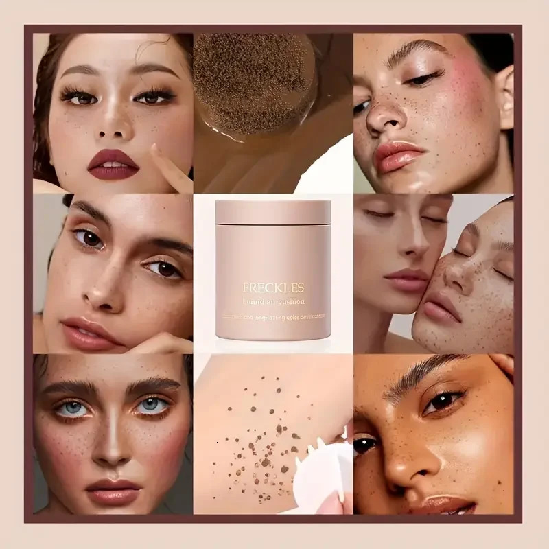 Bionic Vivid Freckle Pen Soft Brown Stamp Air Cushion Freckle Removal Makeup Waterproof Spot Pen Dot Facial Body Painting Pen 250813