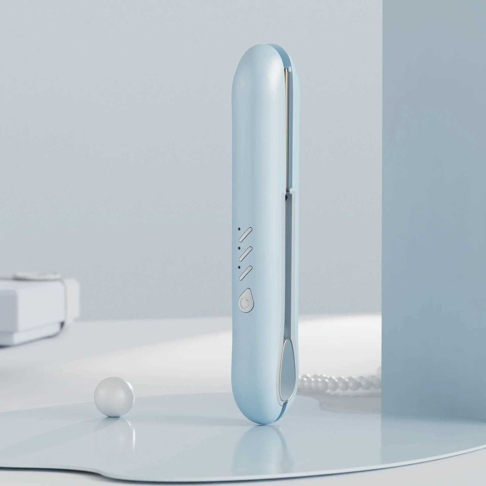 Wireless Hair Straightener and Curling Iron 2 in 1 Rechargeable Mini Portable Styling Tool for Travel Home W250814