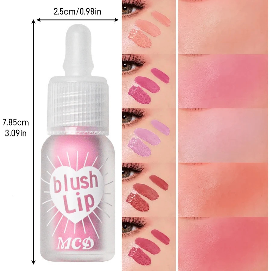 Matte Liquid Blush Velvet Blusher Orange Peach Face Pigment Lasting Beauty Natural Cheek Tint Cream Blush Makeup 250813