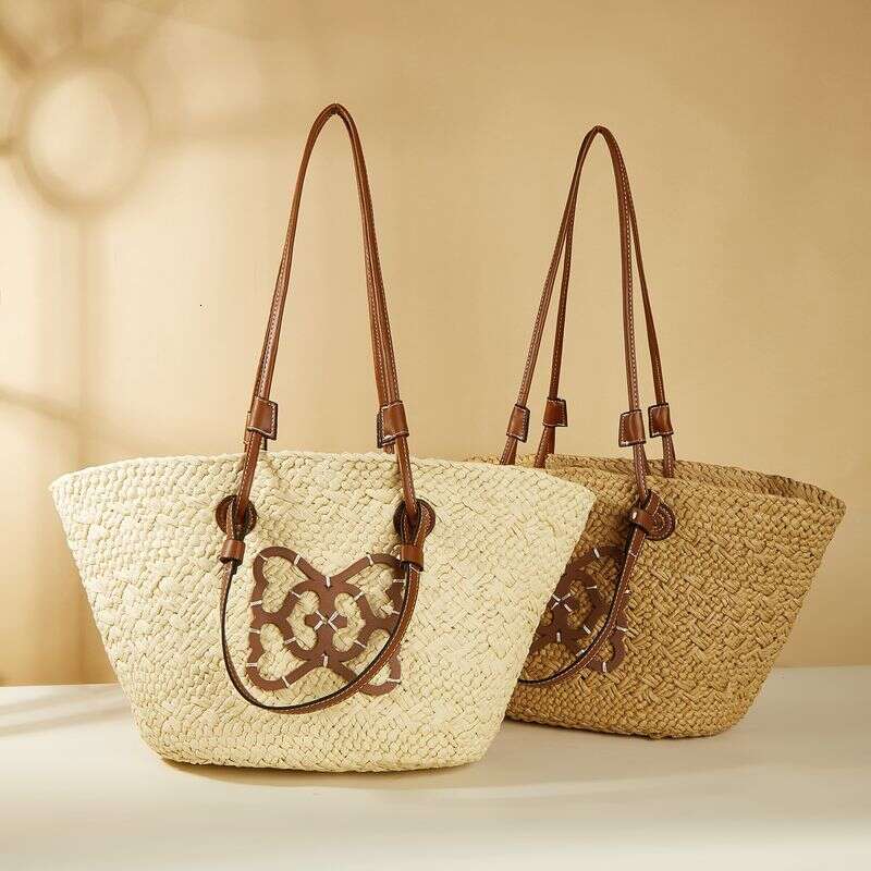 Large Capacity Mommy Woven Straw Beach Vacation Casual Women's Trendy Fashion Bag