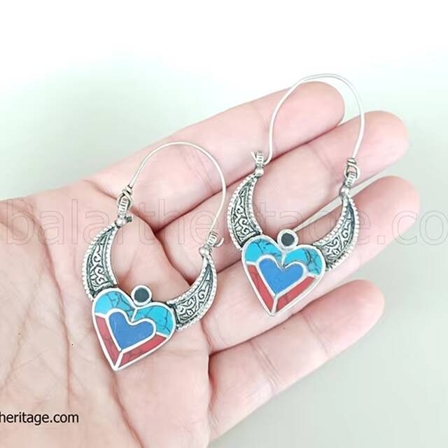 Boho Kuchi fashion Traditional Afghan Handmade Jewelry Ethnic Women's Earrings