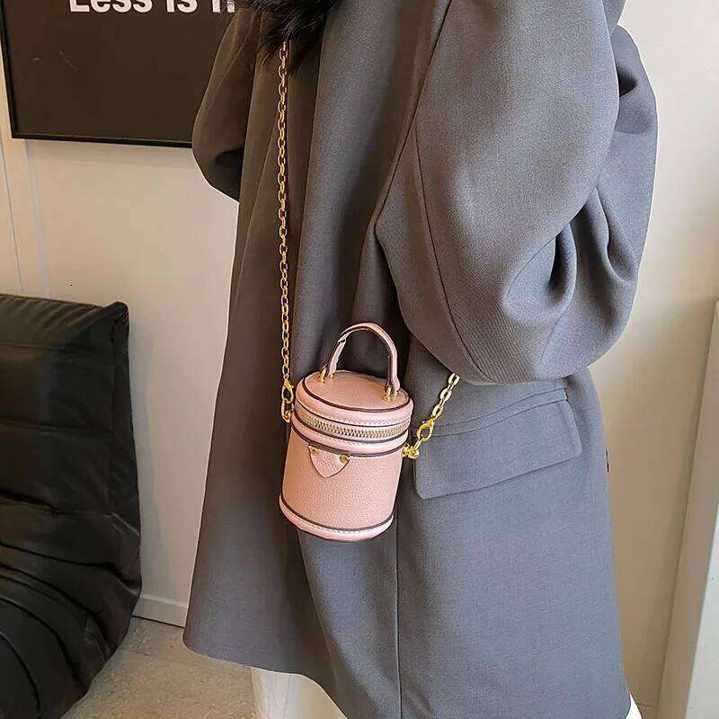 Hot Selling Classic Mini Contrasting Round Bucket Children's Parent-Child Style Women's Crossbody Bag Small Item Storage Handbag Designer Ba