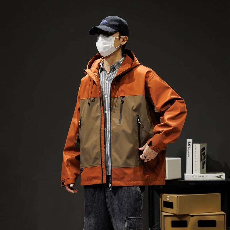 Men Jackets New Spring Autumn Fashion Ing Color Casual Trend Outdoor Windproof Waterproof Coats Hooded High Quality Tops