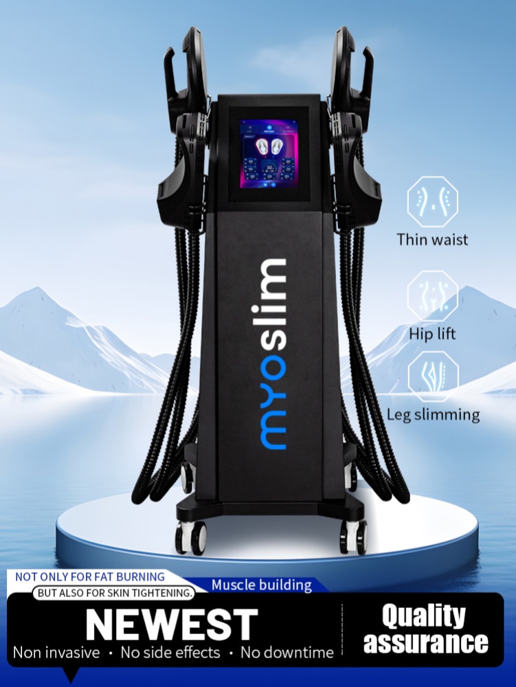 Professional RF EMS Body Sculpting Machine Electric EMS Fat Burning Slimming Muscle Stimulator 15 Tes 6500W 5 Handle Neo