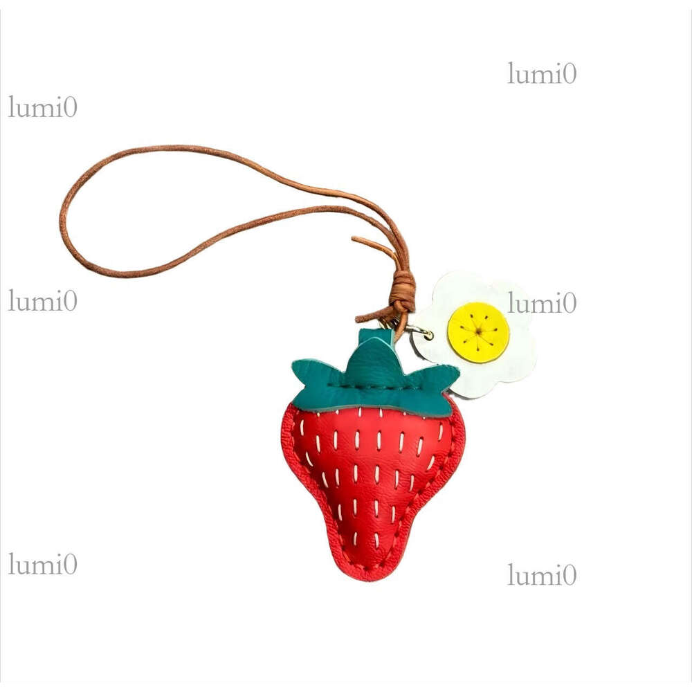 New Plumeria Strawberry Pendant Berry Worry DIY Chinese Style Bag Charm