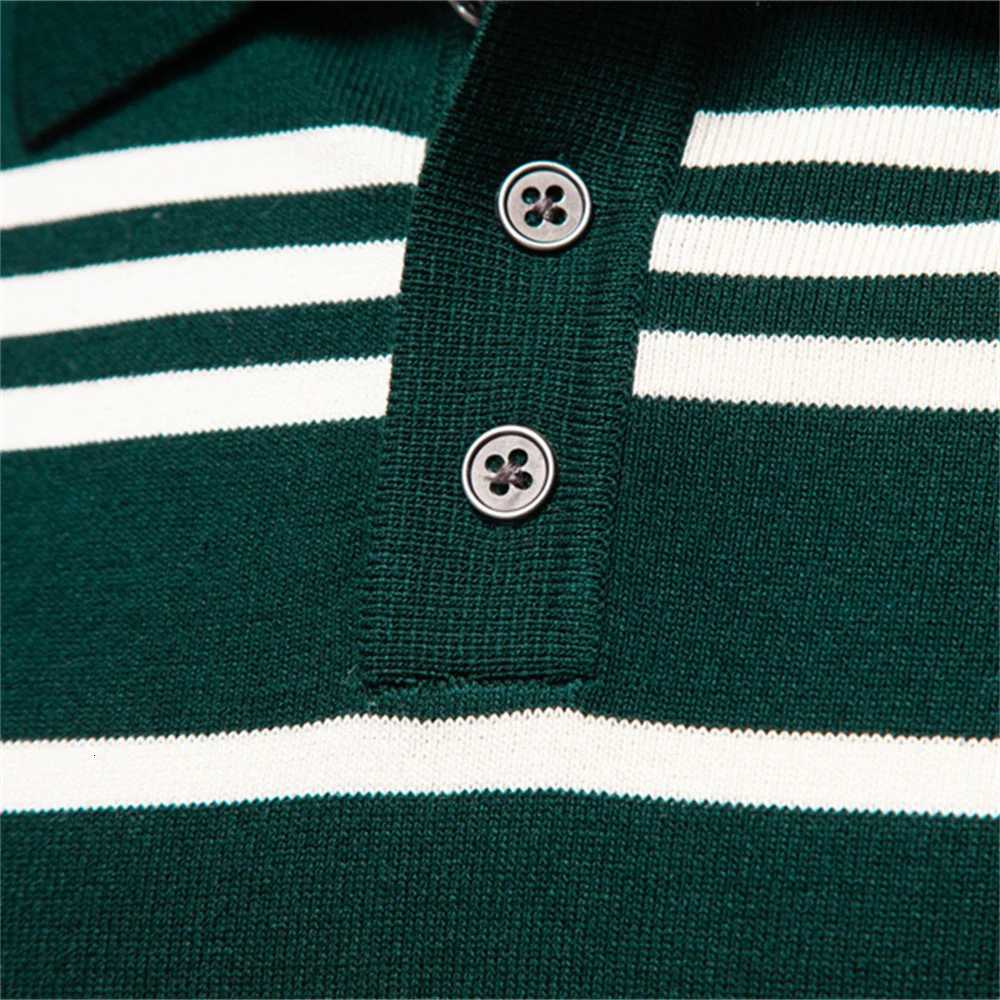 AIOPESON 2025 Color Block Henley Polo Men Striped Long Sleeve New Autumn Designer Social Business Premium Polos Male XJ250804