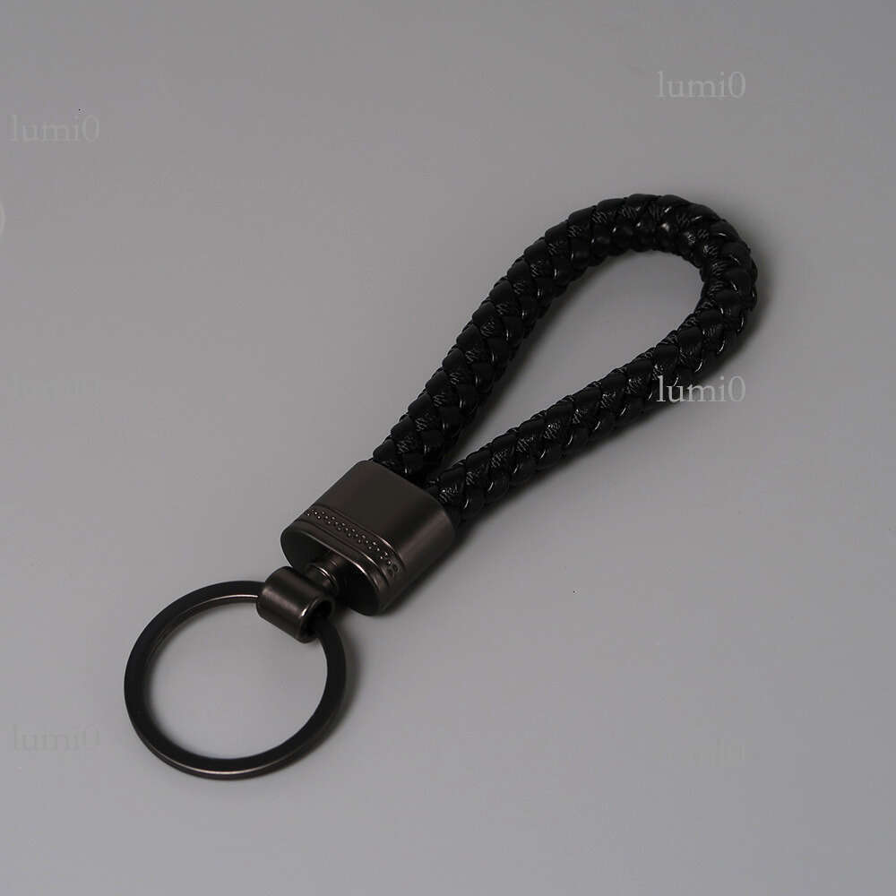 Handmade Woven High-Quality PU Leather Rope Car Keychain Pendant Bag Decoration Small Gift Personalized Lightweight