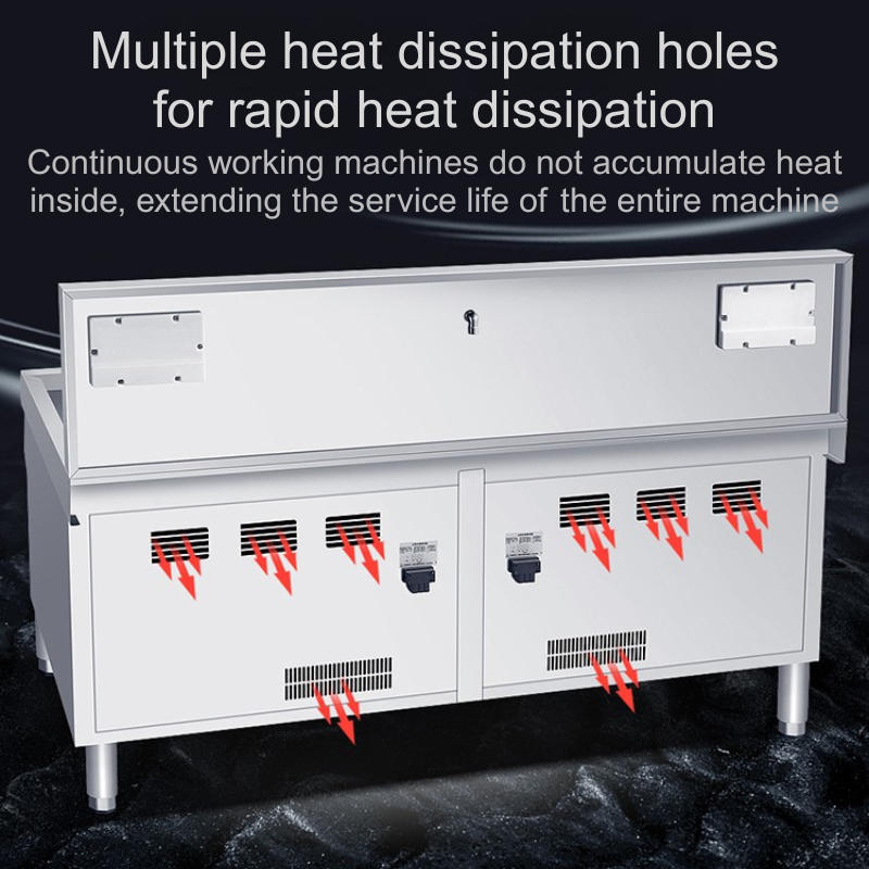 Time-Saving Double Burner Frypan Easy-to-Clean & Stain Resistant Kitchen Appliance Commercial kitchenware