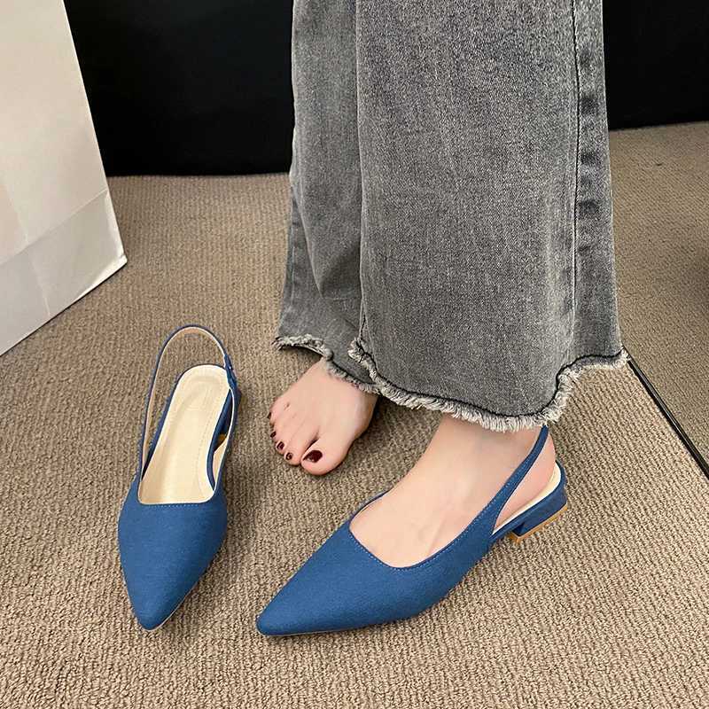 2024 High Quality Ladies Shoes Slip-on Womens Sandals Fashion Slingbacks Office and Career Hot Sale Plus Size Closed Toe Sandals W250814