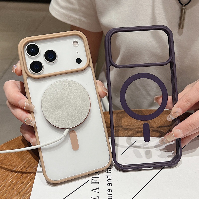 Magnetic clear Colored Full Cover Shockproof Anti-Drop Phone Case Cover Protector for iPhone 17 PRO MAX 16 PRO MAX 17 AIR