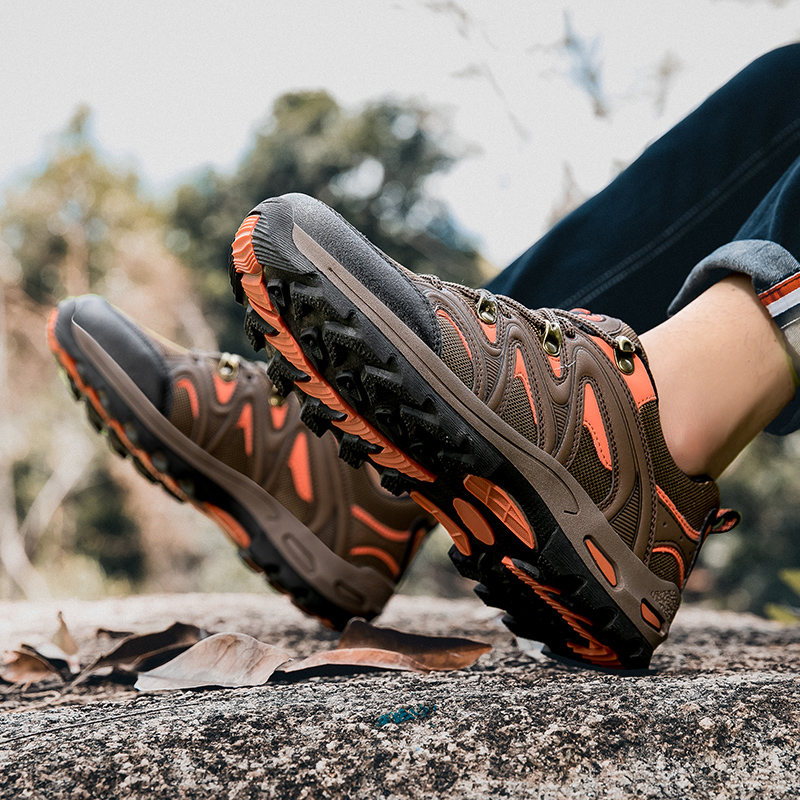 Men's mountaineering 2025 new anti-skid wear-resistant outdoor hiking travel shoes shock-absorbing professional trekking