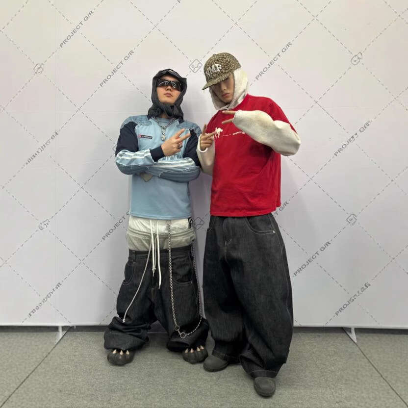 Streetwear Niche G/R Unicorn Letter Print High Street Summer Unisex Couple Loose Short Sleeve T-Shirt Trendy