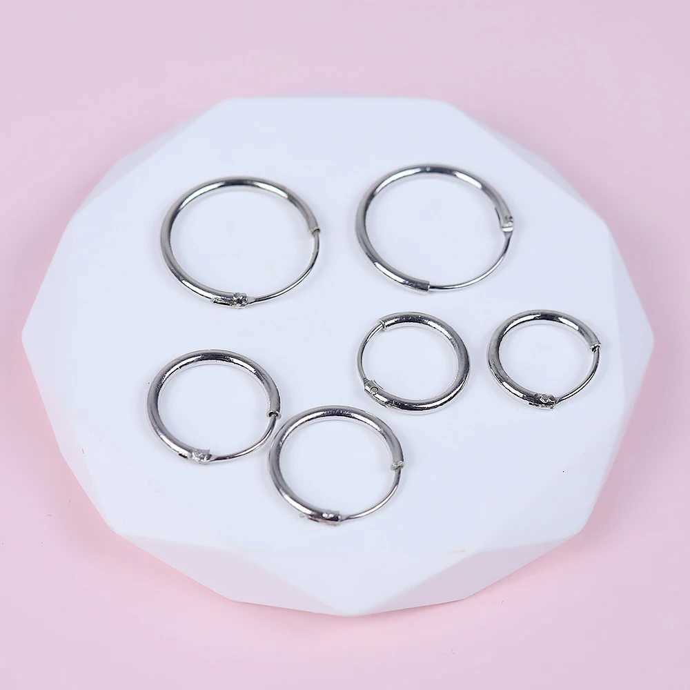 3 Pair/Set Fashion Punk Women Girl Simple Round Circle Small Ear Stud Earrings Punk Hip-hop Hoop Earrings Jewelry XJ250814