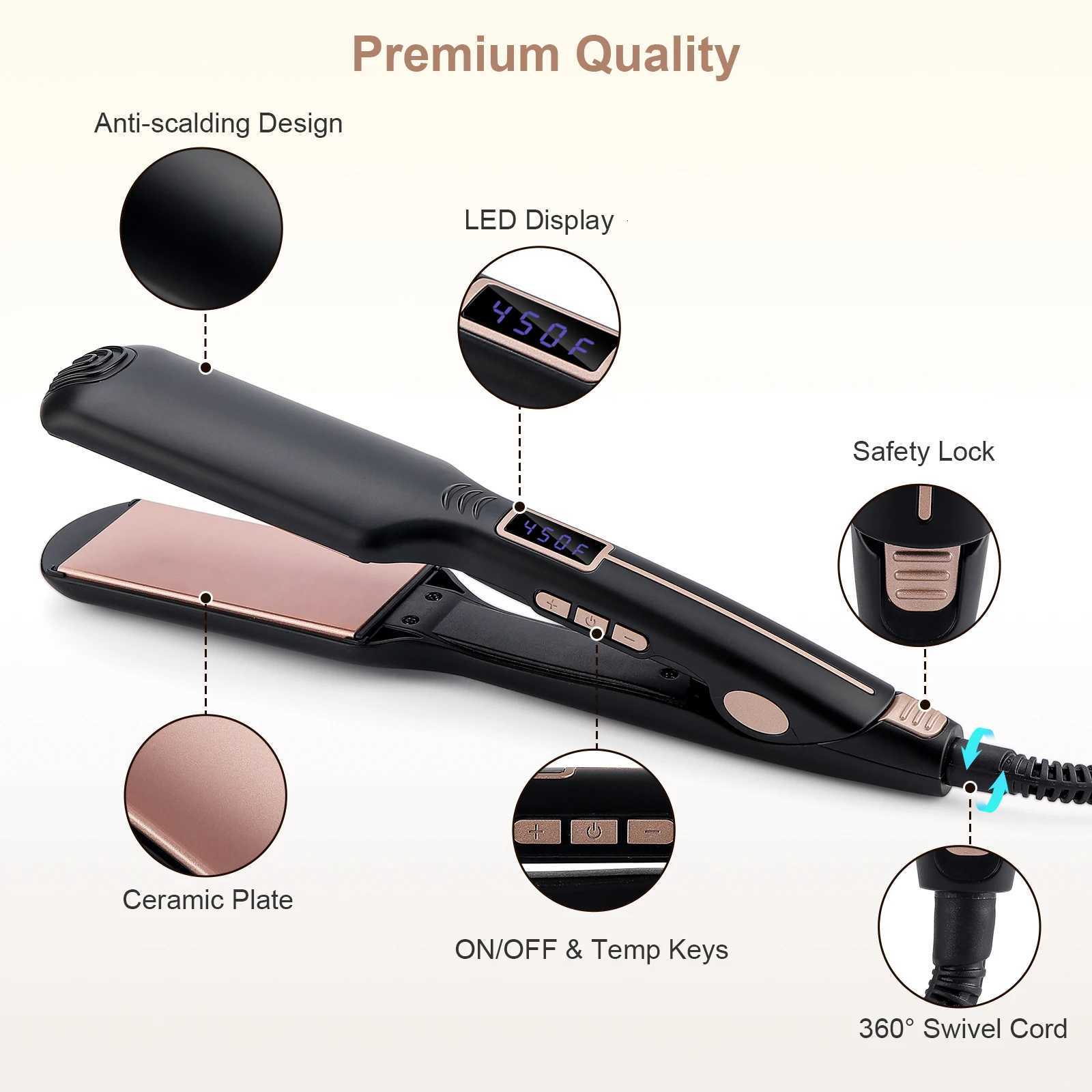 10S Quick Heating Hair Straightener 12 Temperature Adjustment Curling Iron Hair Styling Appliance W250814
