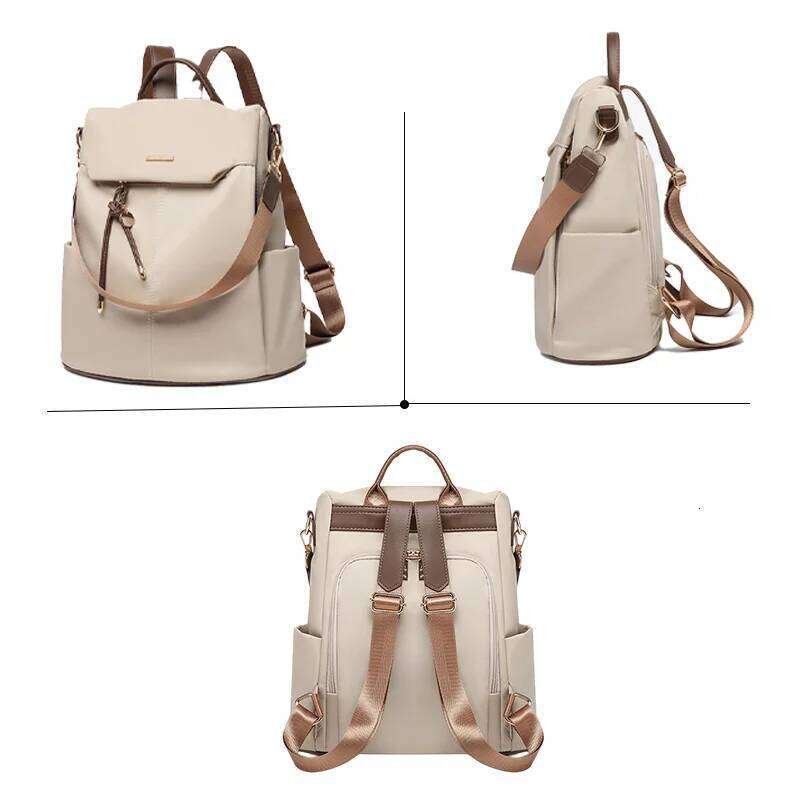 Laptop Large Capacity For Women Lightweight Rucksack Nylon 2 In 1 Backpack Handbag Anti-Theft Travel Bag Daypack