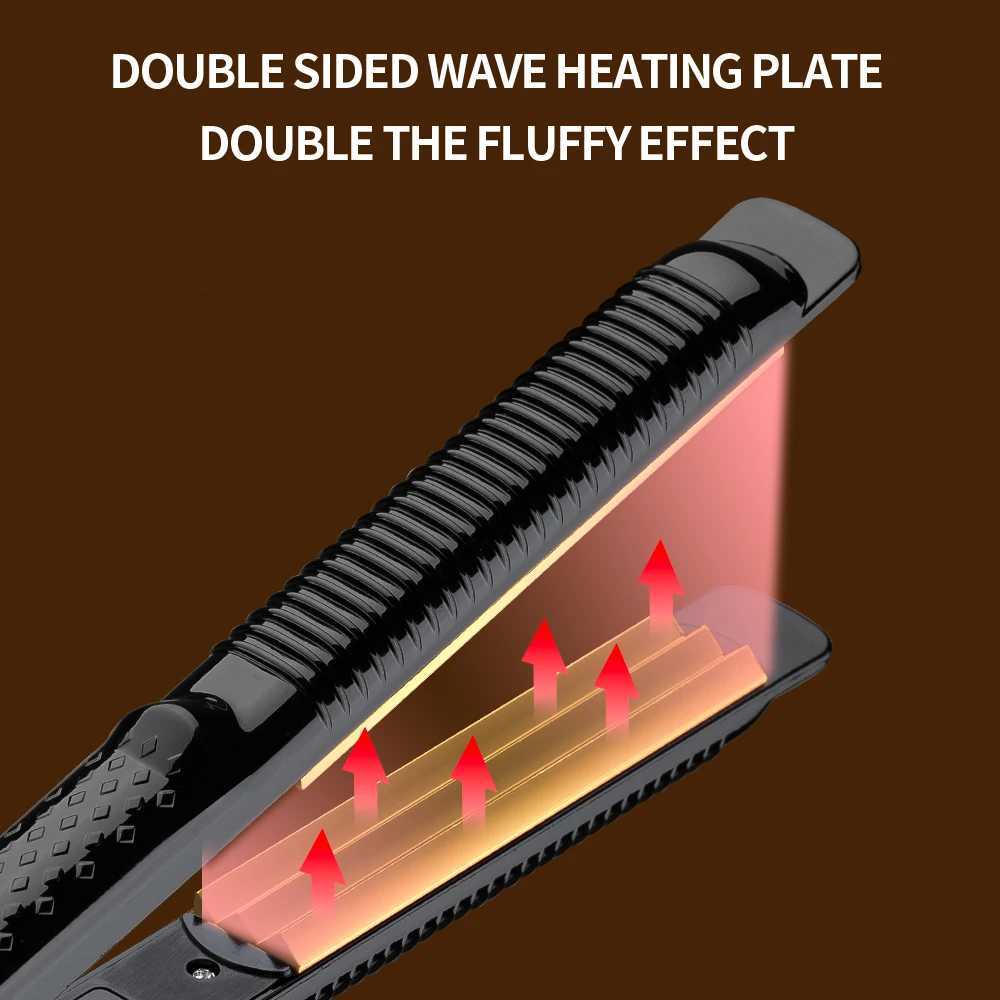 Hair Curler Iron Electric Corrugated Plate Hair Curling Iron Curls Volume Styling Tools W250814