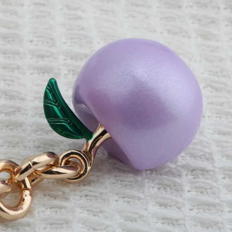 Simple Apple Keychain Pendant Car Bag Pendant Resin Accessory S250814