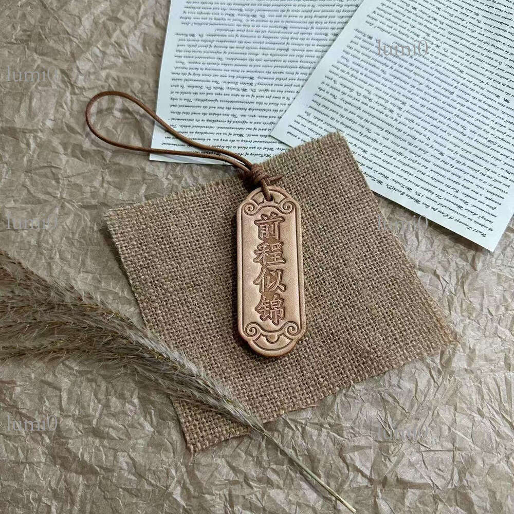 New Cowhide Bag Tree Paste Leather Rope Wedding Celebration Meaning Souvenir Car Pendant