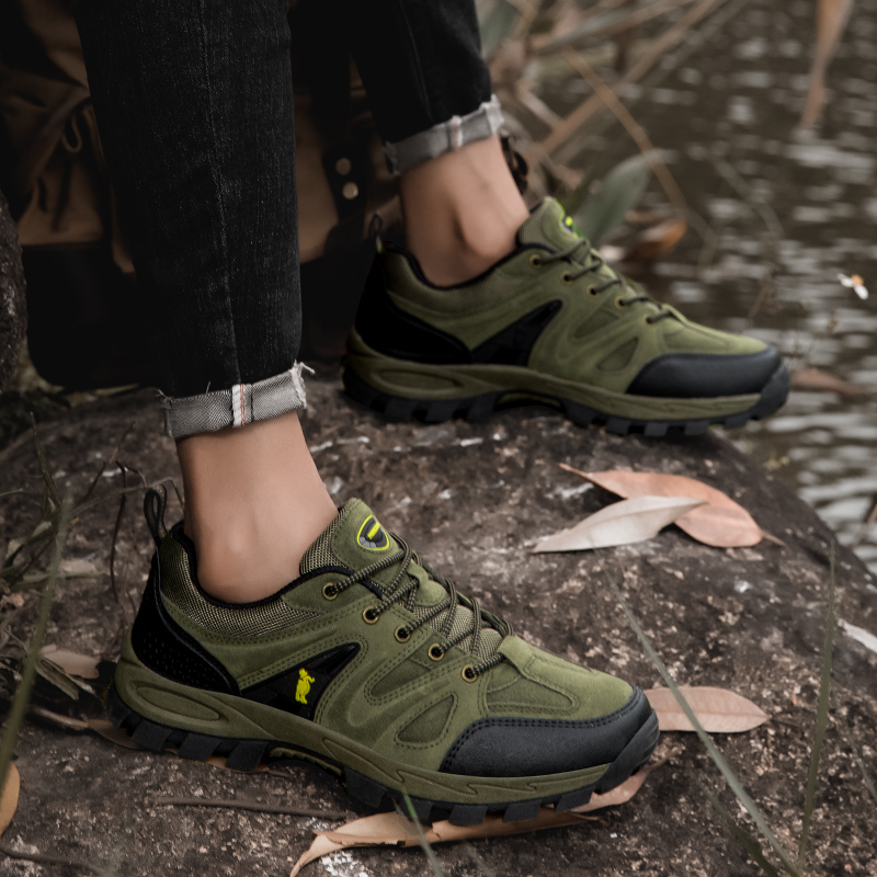 Paul Camel man for Spring and Autumn Casual Sports Mountaineering Hiking Anti-Slip Durable Vintage English Style Work Shoes