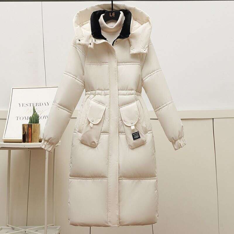 Winter new Hooded Cotton jacket Women Parkas Mid-Length Thick Warm Windproof Padded Clothes Casual Loose Snow Wear Overcoat