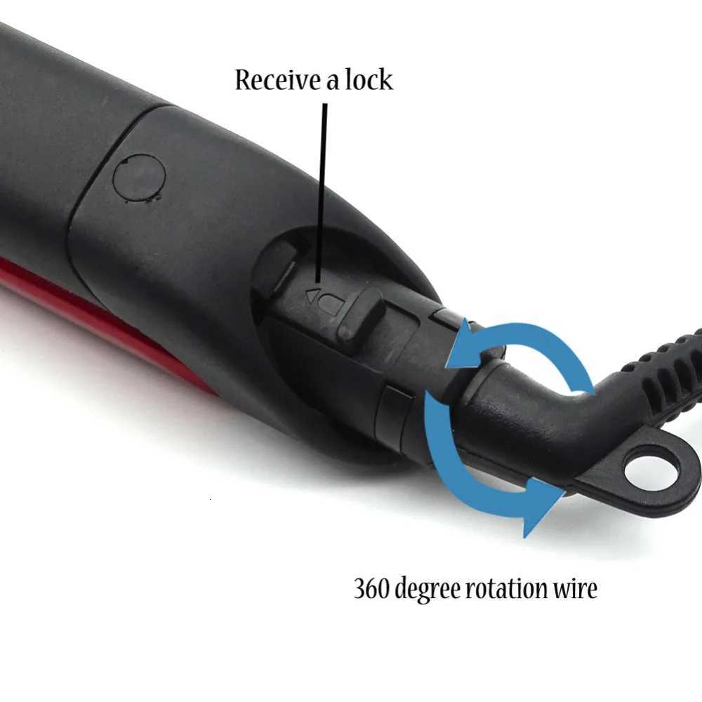 2-in-1 Hair Straightener Brush with LCD Display Ceramic Coated Comb Flat Iron Professional Hair Care Tool W250814