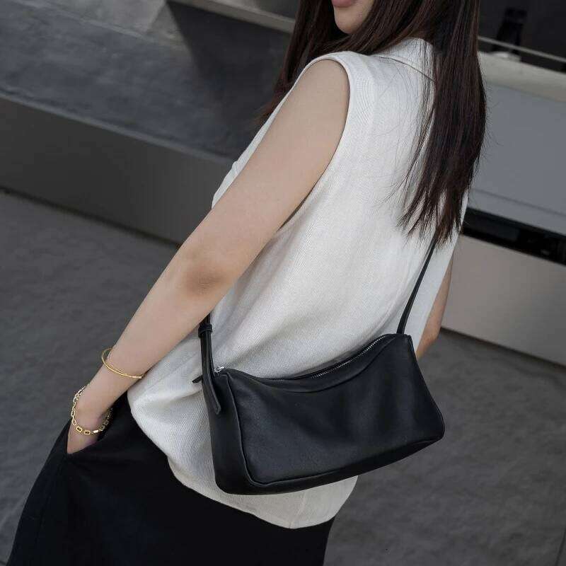 Women's Genuine Leather Single-Shoulder Phone Bag, Lightweight Crossbody Tote Bag Commuting, Perfect for Work & Shopping