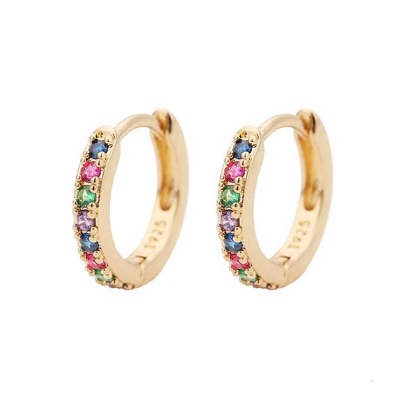 2pcs Stainless Steel Minimal Hoops Earrings for Women 5mm 6mm 7mm 8mm 9mm Huggie Hoops Mini Multicolored Rainbow CZ Earrings XJ250814