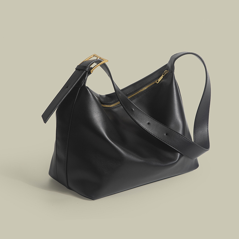 Korean and Japanese Soft Leather Lazy Wind Large Capacity Tote Ins Style Casual Fashion Shoulder Bag for Women