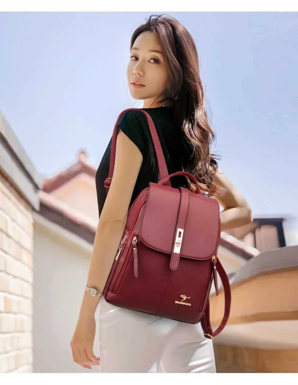 Women Large Capacity Backpack High Quality Leather Vintage Bags for Women School Bags Travel Backpack Ladies Bookbag Knapsack XJ250814