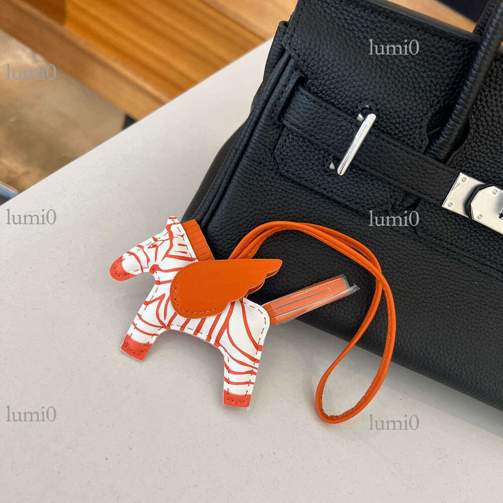 H Same Style Zebra Handmade Pegasus Bag Sheepskin Hand-stitched High-end Rodeo Little Horse Pendant Ornament