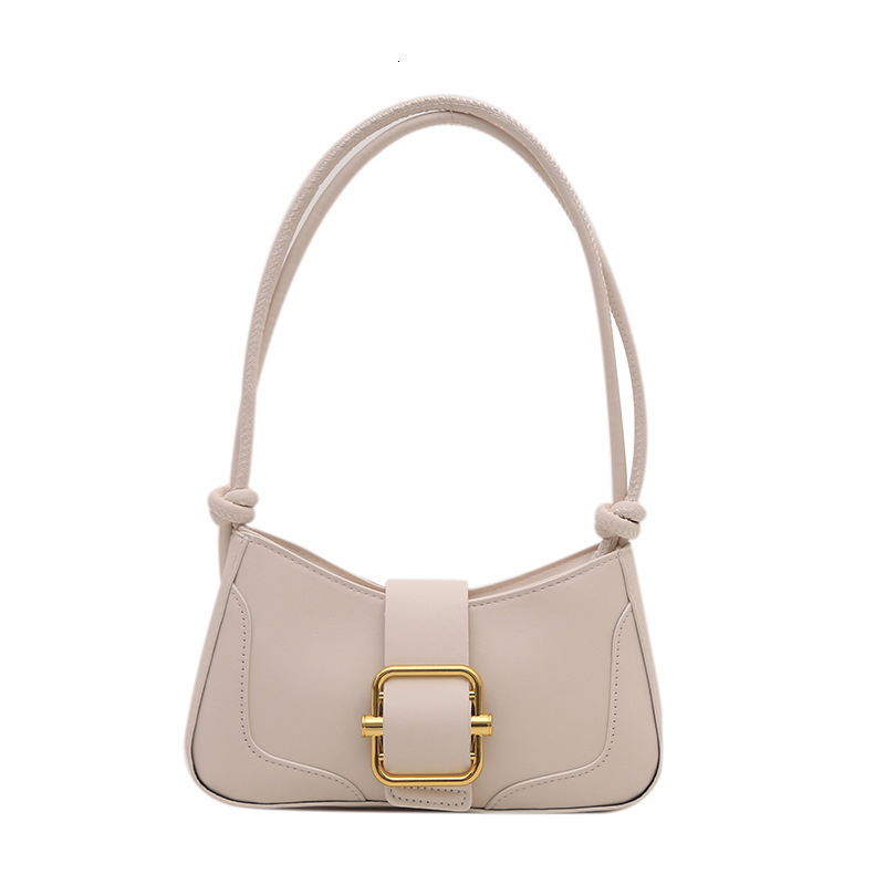 Luxury Brand Designer Bag Underarm Bag Retro Solid Color Belt Buckle Niche Design Single Shoulder Bag Casual Versatile Simple Commuter Bag For Women W