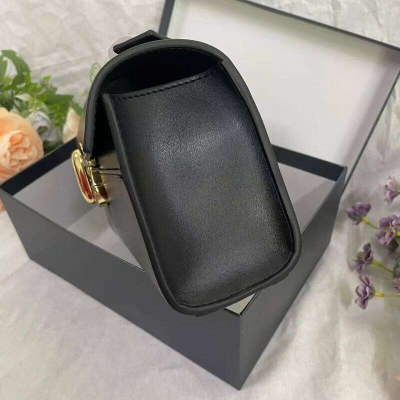 Niche Genuine Leather Small Square Bag Simple Hand-Held