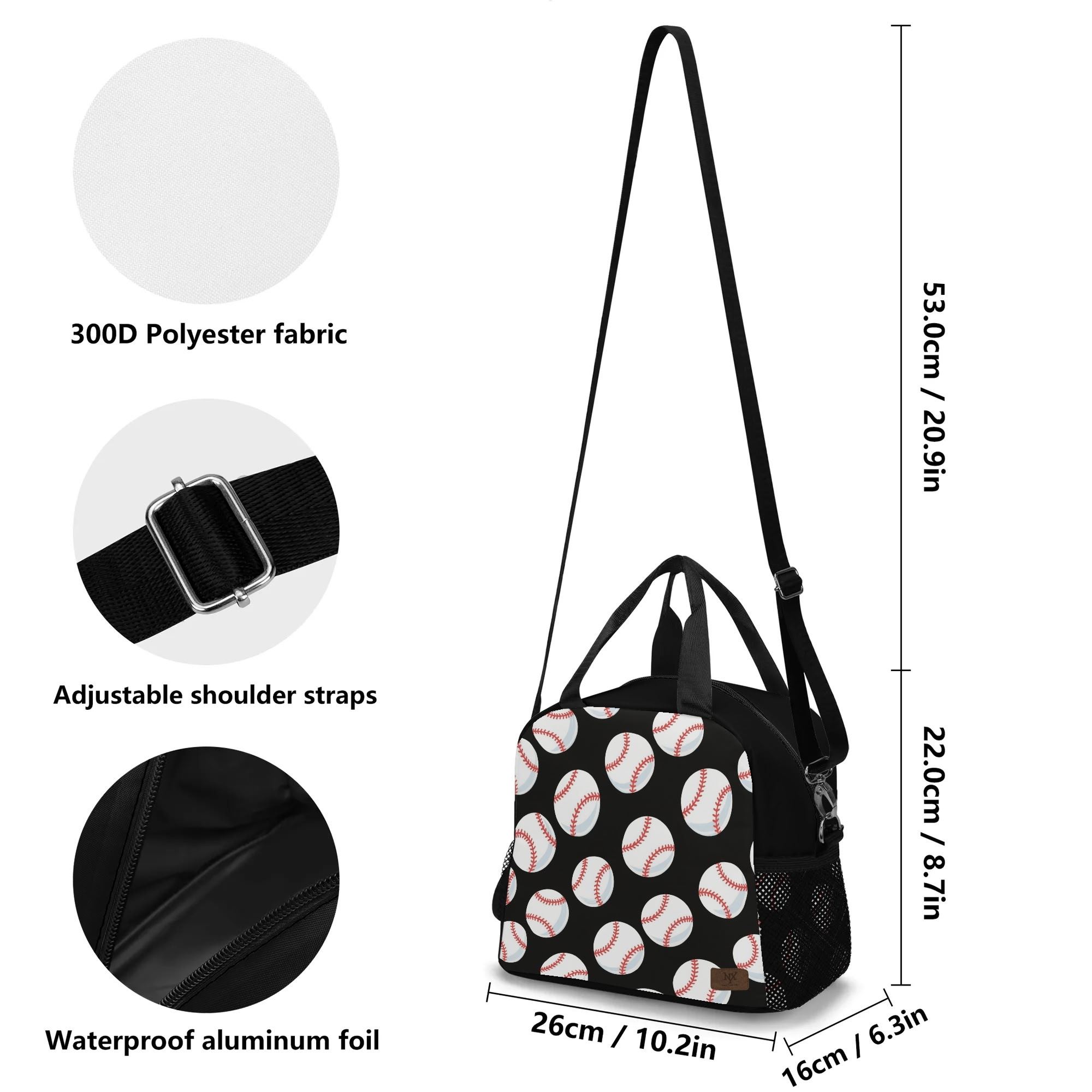 NXY higher quality baseball pattern Lunch Bag the tote bag designer bag Women Polyester shoulder bag luxury bag handbag womens fashion classic totes b