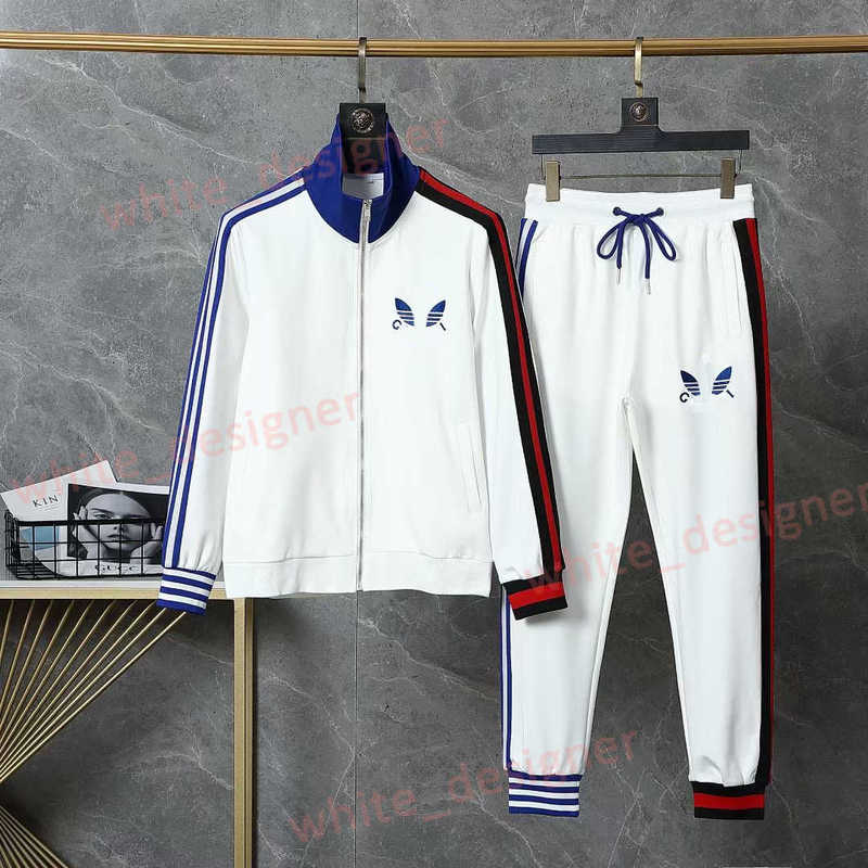 Designer Mens Tracksuit Embroidery Letter Zip Hoodie Joggers Hip Hop Sports Sweatshirt Sweatpants Two Piece Set Men Zip Up Jacket Sizes M to 3XL