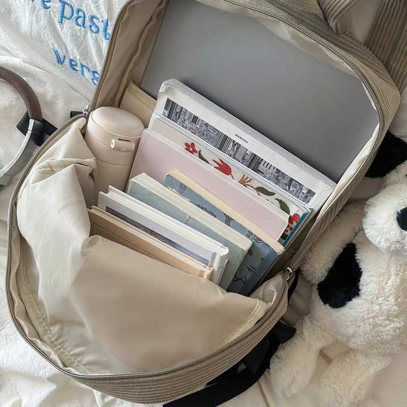 Cute Bow Knot Pleated Soft Girl Student Dad Dual Shoulder Bag Anime Manga College Sle Contrast Color Womens Bag XJ250814