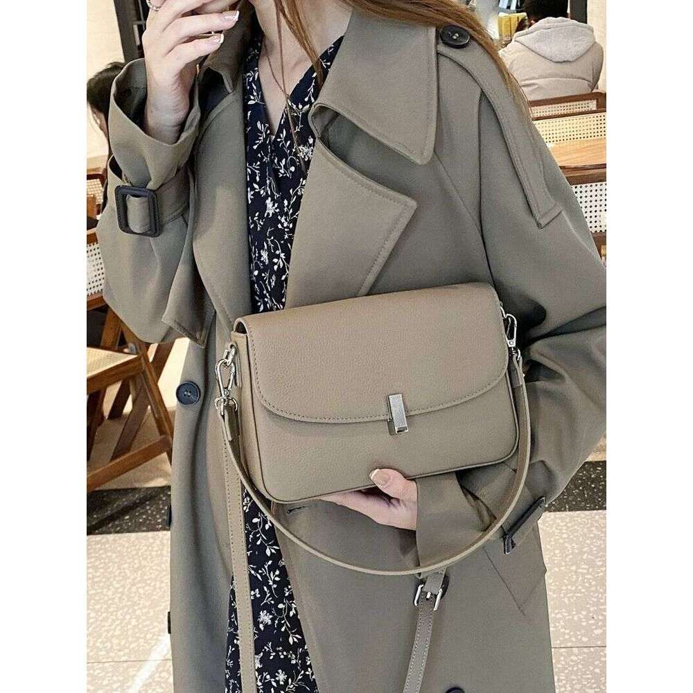 Leather Women's New Versatile Small Square Toe Top Layer Cowhide High-end Feeling Armpit Shoulder Bag 3302