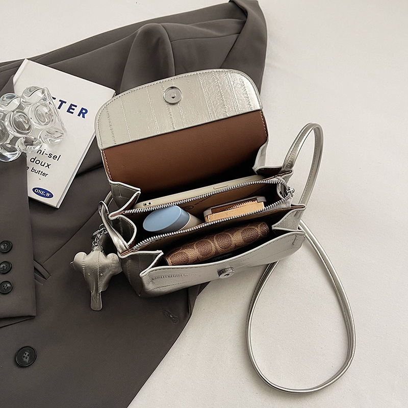 Designer Luxury Bag, Women's Multi-functional Crossbody Bag, Fashionable And Simple Commuting, Shoulder, Armpit, Hand-carry Small Square Bag