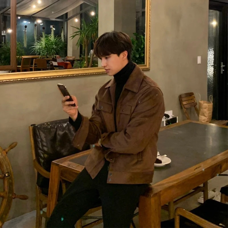 Winter Thickened Jacket Men Warm Fashion Casual Thick Suede Jackets Mens Streetwear Korean Loose Short Coat Men Outwear M-2XL 250808