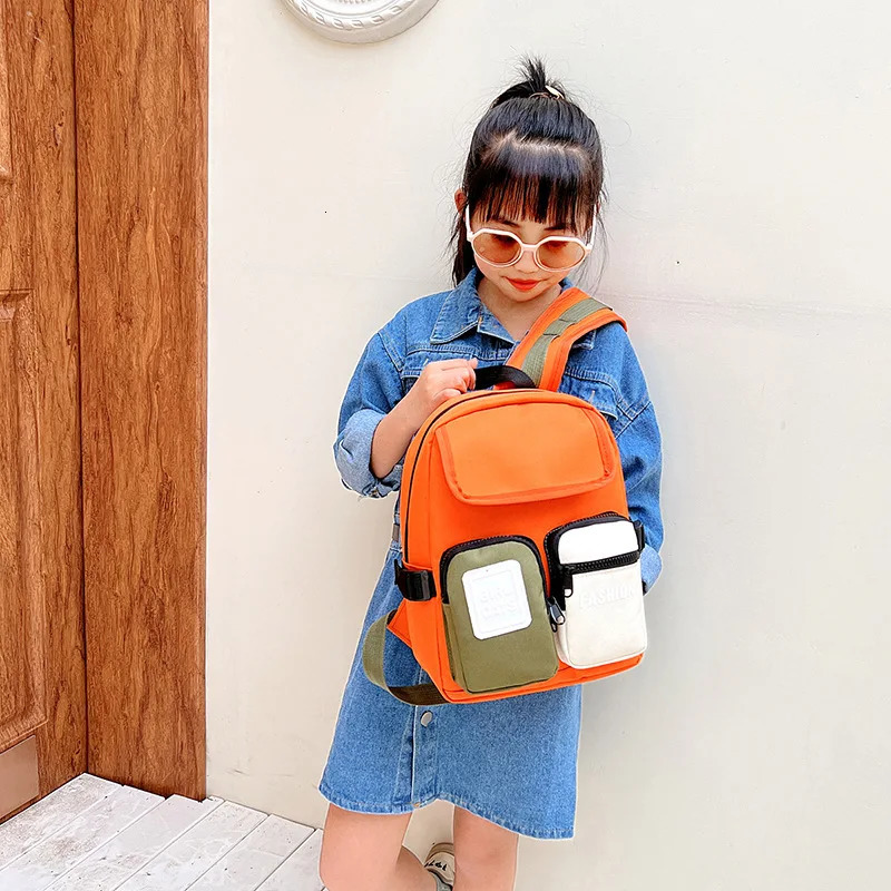Japanese And Korean Trendy Printed Waterproof Childrens Backpack With Personalized Color Contrast Fashion Girl Backpack 250813