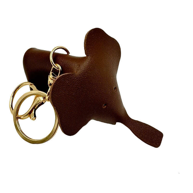 New Keychain Car Leather Cute Little Elephant Creative Bag Doll Pendant