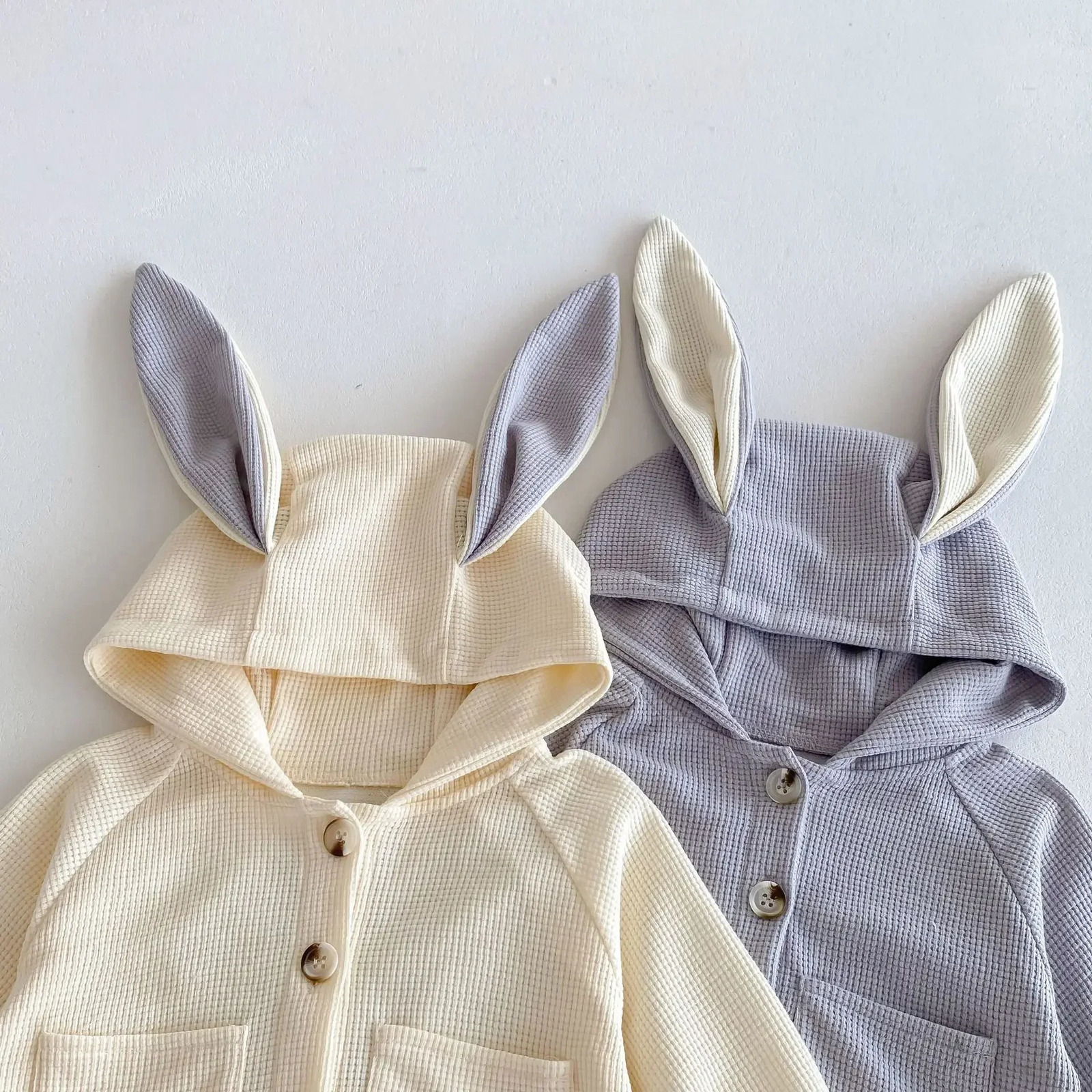4161 Baby Clothing Set Autumn Baby Girls Suit Rabbit Ears Hooded Coat Pants Cute Lovely Two-piece Suit 250813
