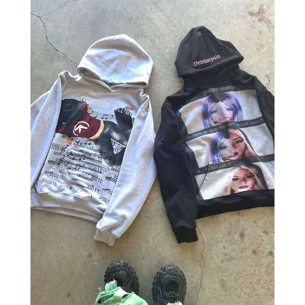 Haruku Casual Print Hoodies Women Grunge Streetwear Sweatshirt Tops Goth Y2k Oversized Hoodie Clothes Tracksuit Men Clothing