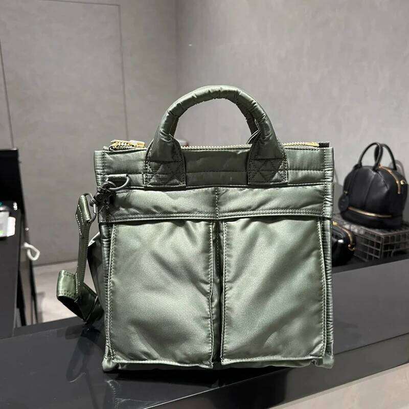 City Bag Men's Large Capaci Nylon Crossbody Casual Commuter Tote Single Oulder Bag Lightweight Vertical Square Ape Bapa