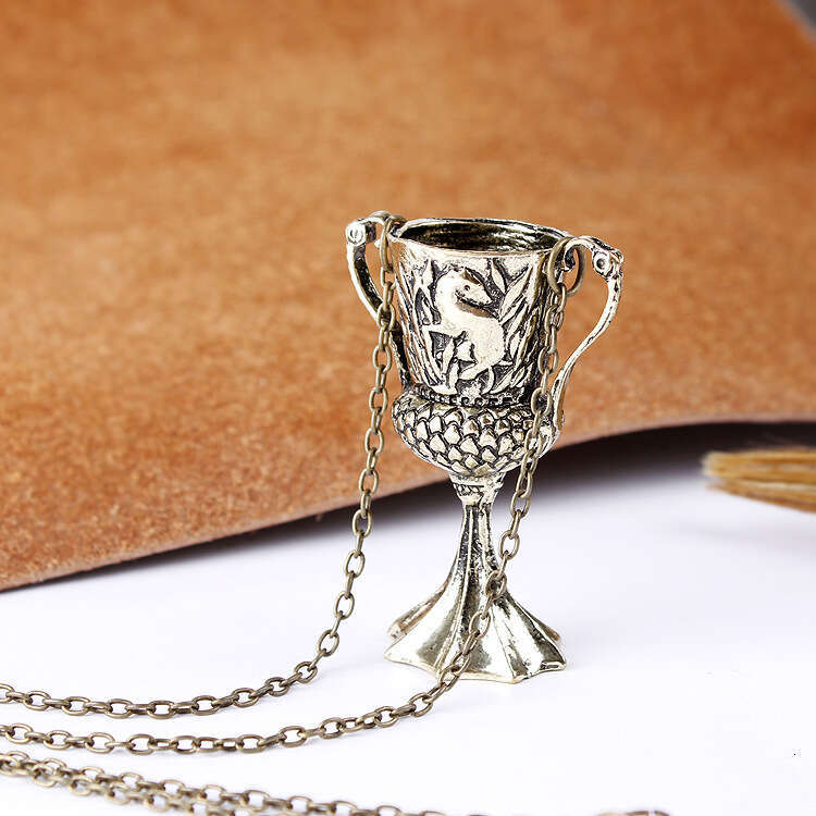 DHcollection New Accessories Potter Hufflepuff Cup Wine Glass Holy Grail Necklace