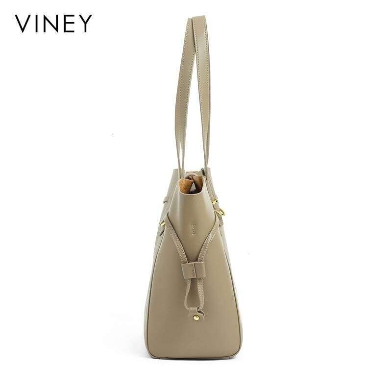VINEY 2025 Spring And Summer Trendy Genuine Leather Hand-Held Shoulder Large Capacity Fashion Tote Women's Bag