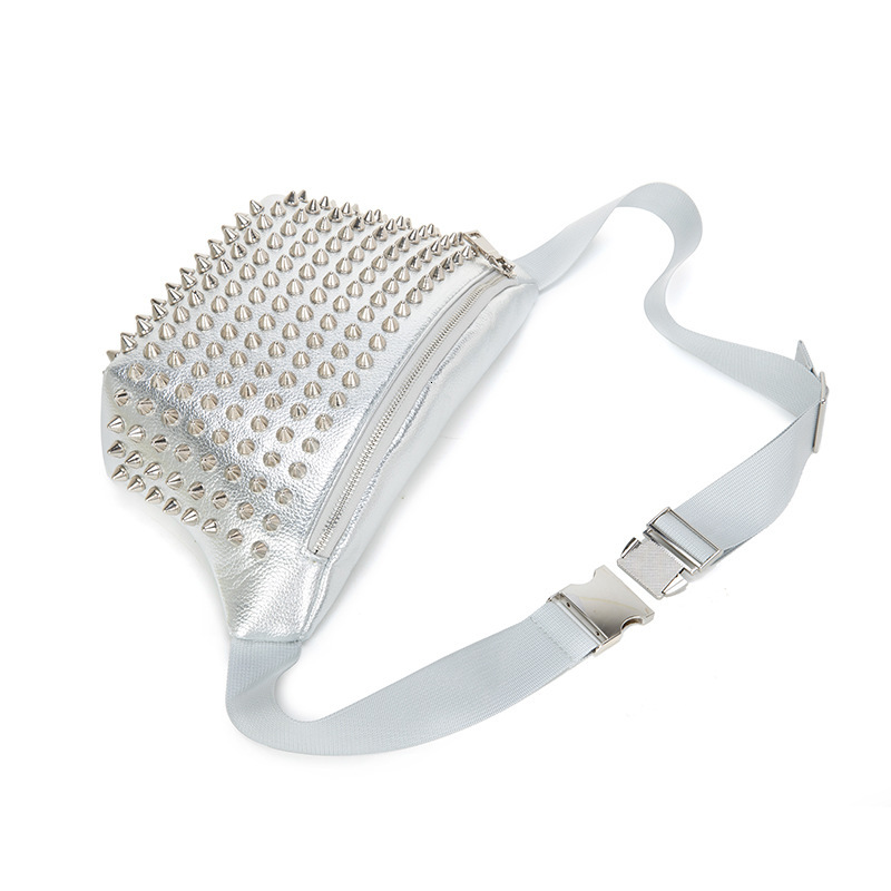 2025 new women's waist bag niche design high-end rivet fashion chest bag designer crossbody bag