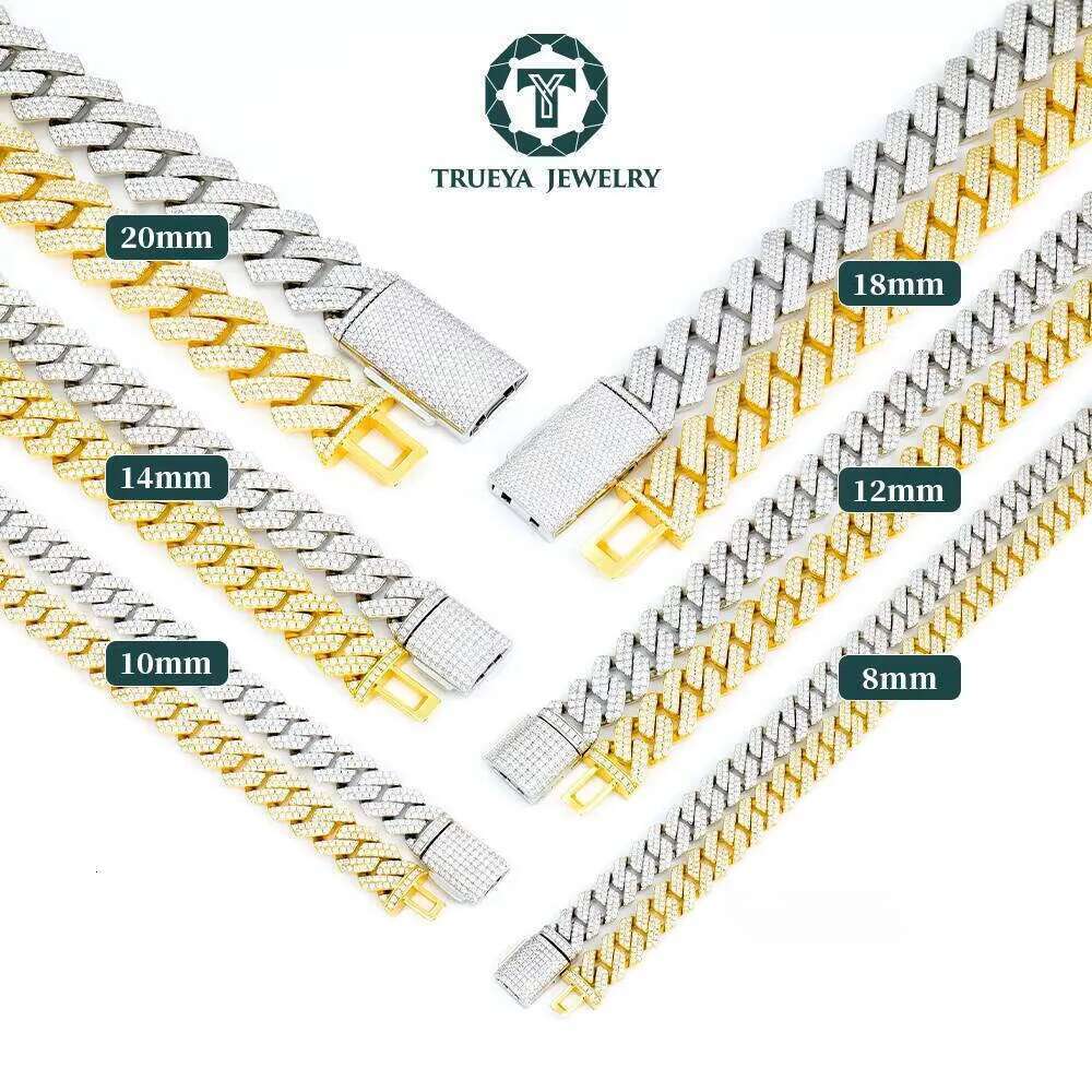 Wholesale Custom Gra Certified Men Iced Out Hip Hop Jewelry Sier Mossanite Moissanite Dia Cuban Link Chain Necklace