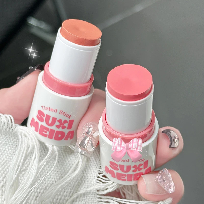 Water Light Rouge Blush Stick Cream Smooth Cheek Tint Monochrome Nude Blusher Natural Pink Orange Brighten Face Contour Makeup 250813