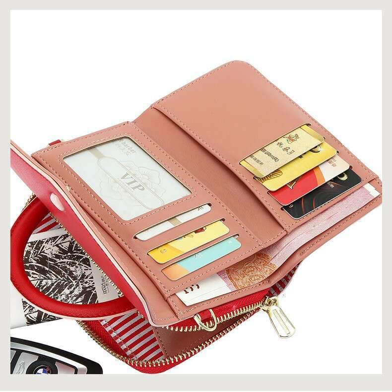 New RFID ID Holder Case Card Sleeve for Women, Niche Mini Short PU Wallet, Crossbody Shoulder Bag, Handbag