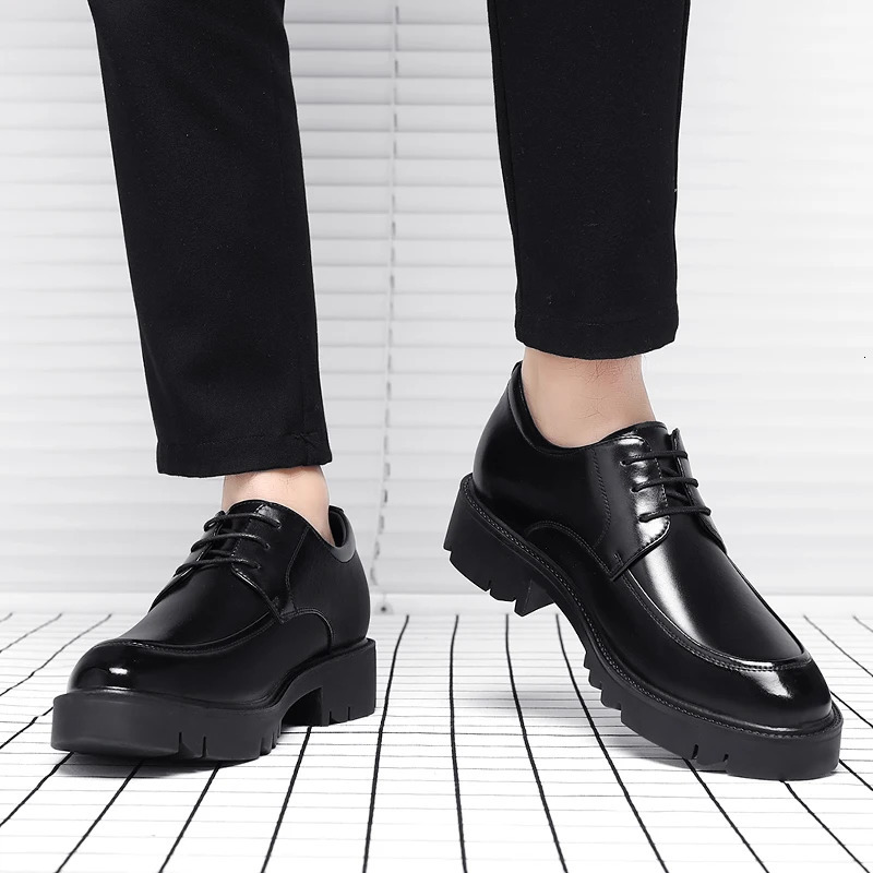 8-10cm Height Increasing Shoes for Men Summer Autumn Inside High Shoes Mens Hollow Business Dress Mens Elevator Leather Shoes 250814